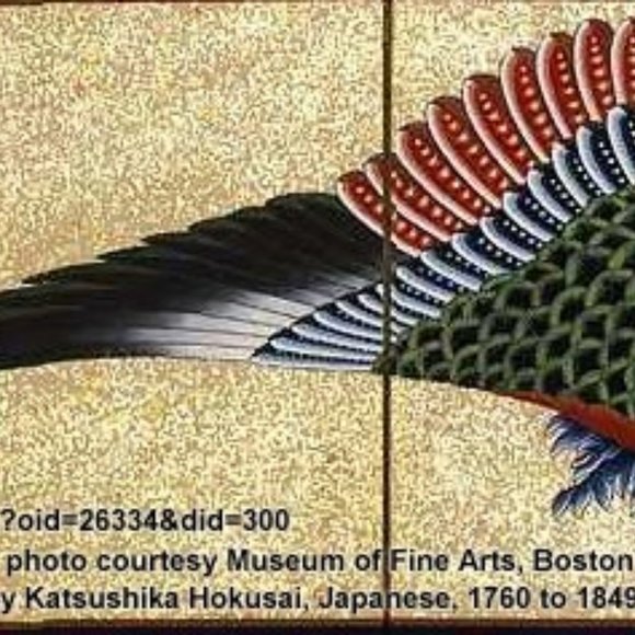 Art Cuff Japan Edo reproduction Phoenix Bracelet Bangle Goldtone nib - Picture 10 of 15